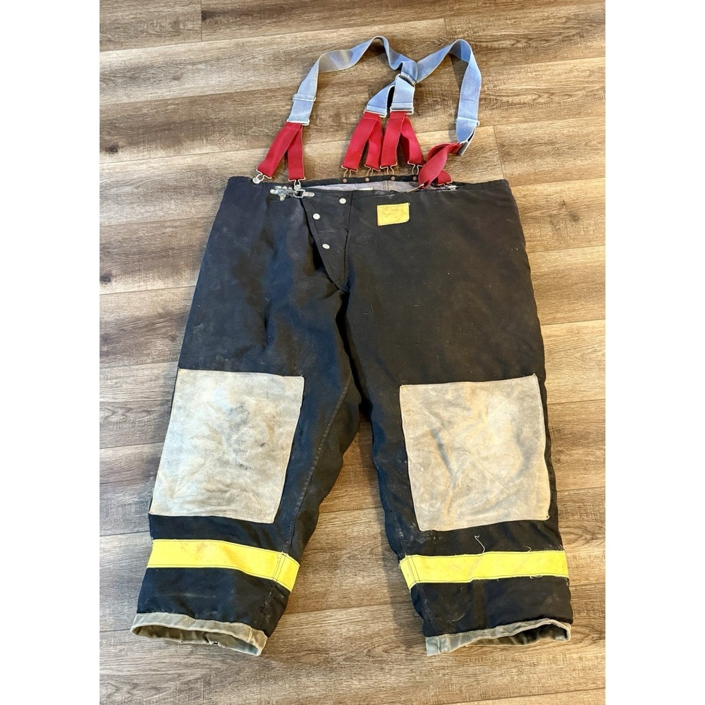 BLACK MORNING PRIDE 52X30 Firefighter Turnout Bunker Pants Suspenders Fireman